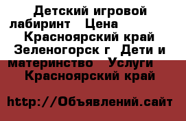 Детский игровой лабиринт › Цена ­ 200 000 - Красноярский край, Зеленогорск г. Дети и материнство » Услуги   . Красноярский край